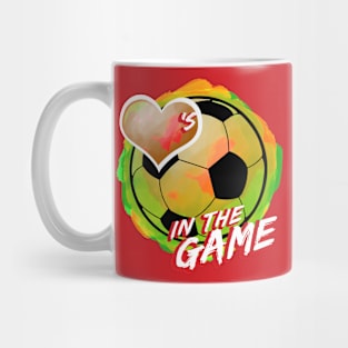 Soccer - Hearts In The Game - Dirty Yellow Mug